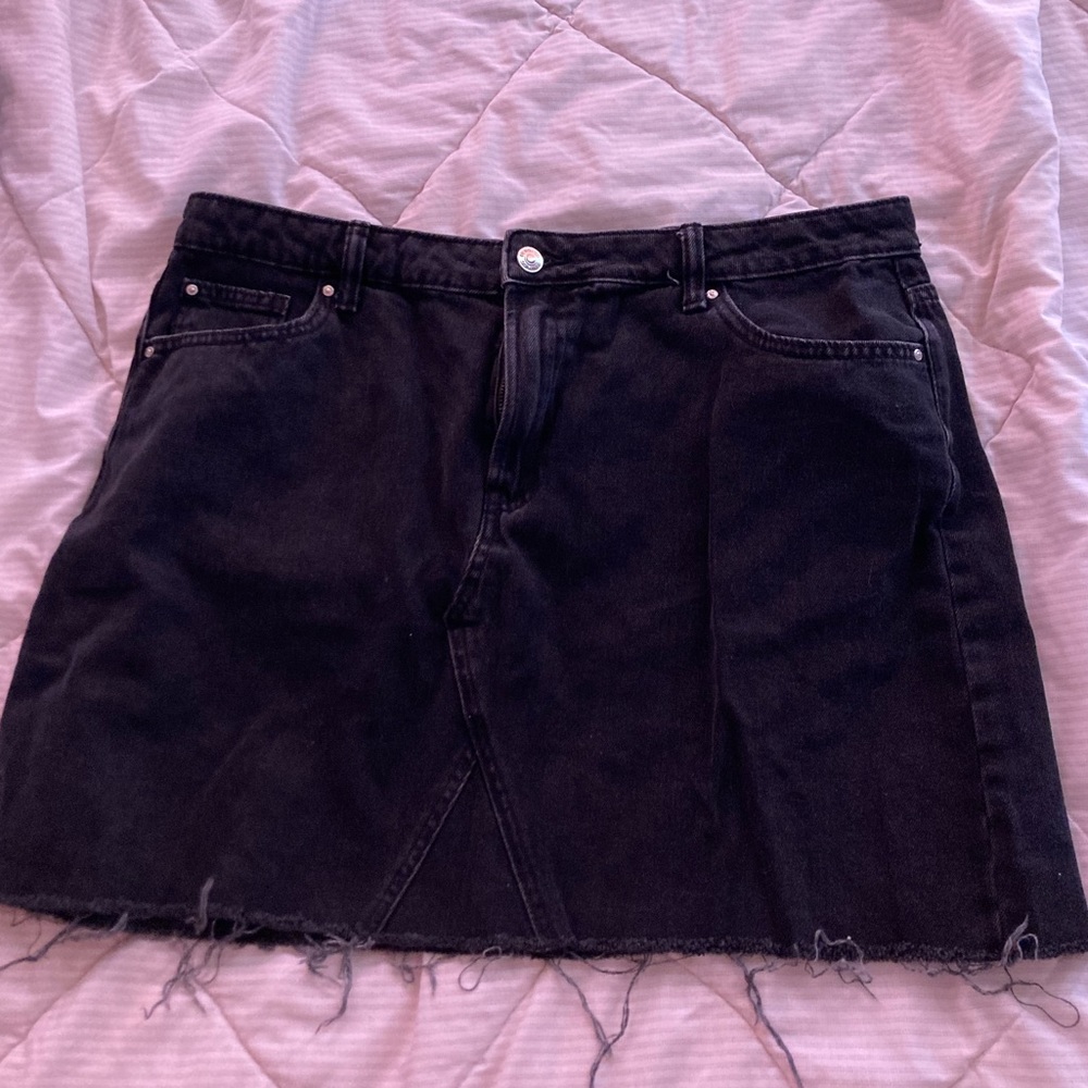 Black jean skirt